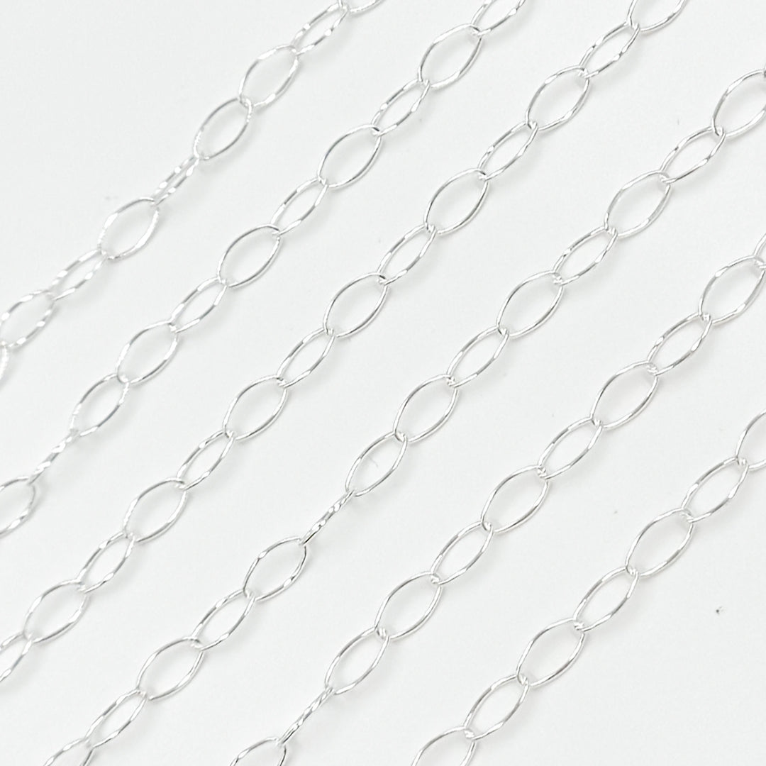 791SS. Sterling Silver Smooth Oval Link Chain