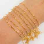 Load image into Gallery viewer, V298GF. 14k Gold Filled Textured &amp; Smooth Paperclip Link Chain