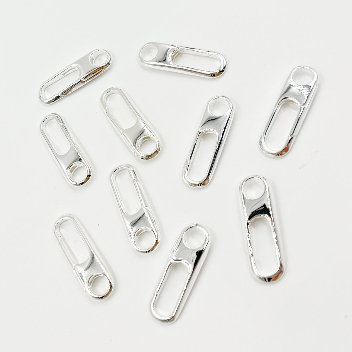 1355SS. 20MM White Sterling Silver Oval Clasp