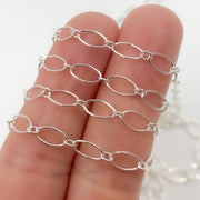 Sterling Silver Oval & Round Link Chain