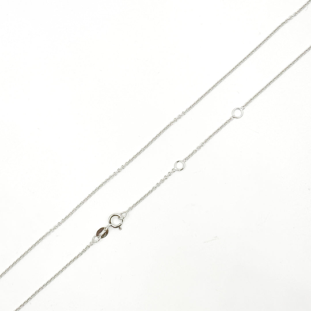 030R01LGJ080WG. 14K Solid Gold Cable Chain with Extender