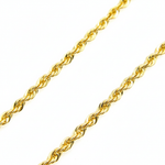 Load image into Gallery viewer, 040CRDLG. 14K Solid Yellow Gold Rope Chain
