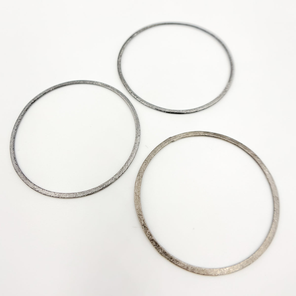50MM Black Rhodium Sterling Silver Ring Connector