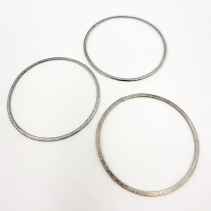 50MM Black Rhodium Sterling Silver Ring Connector