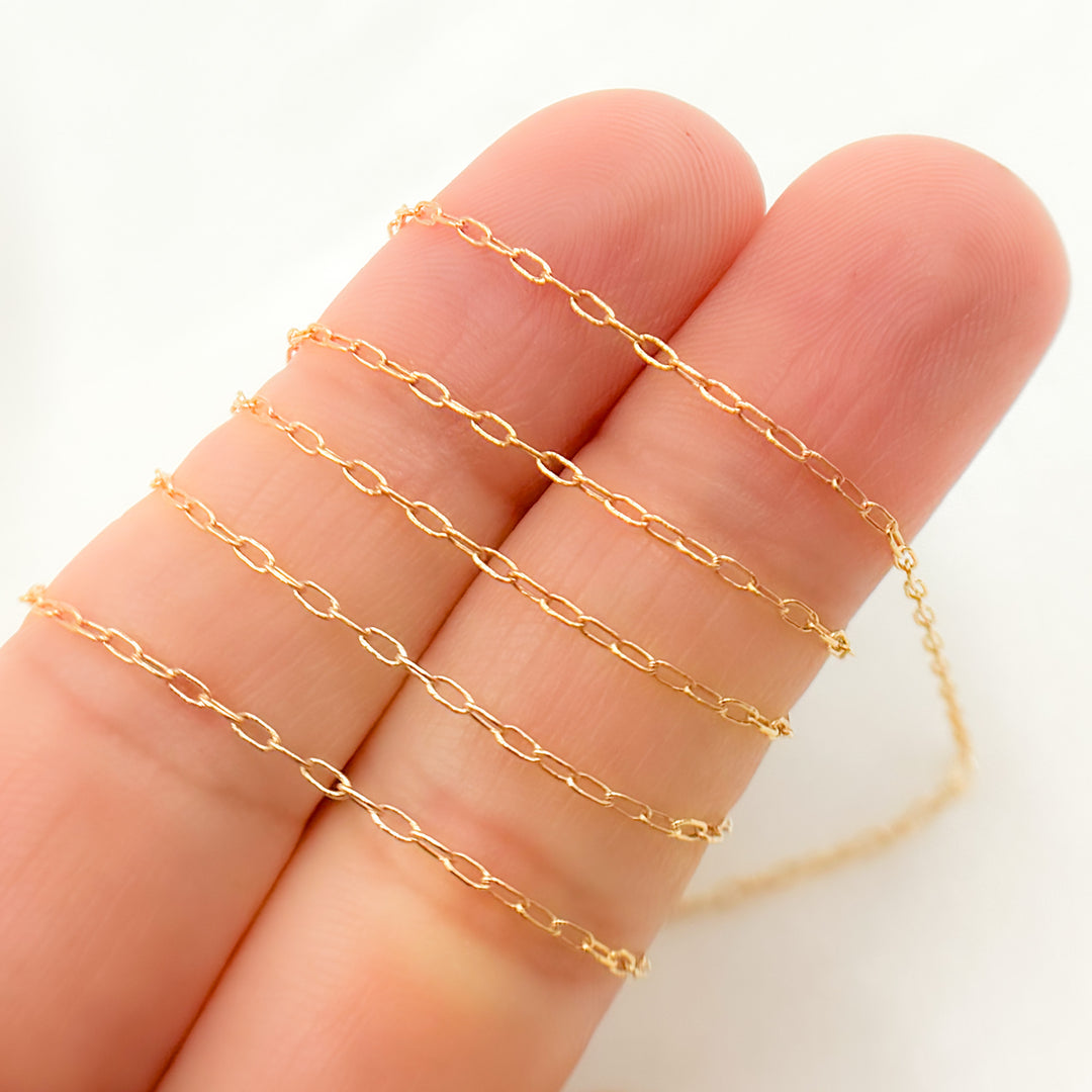 1318DGF. 14K Gold-Filled Paperclip Chain