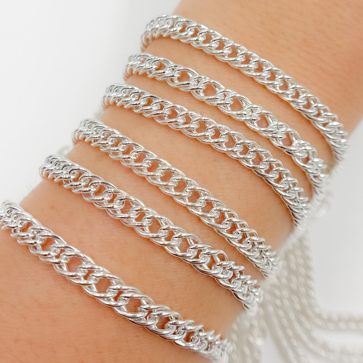 Sterling Silver Double Curb Chain