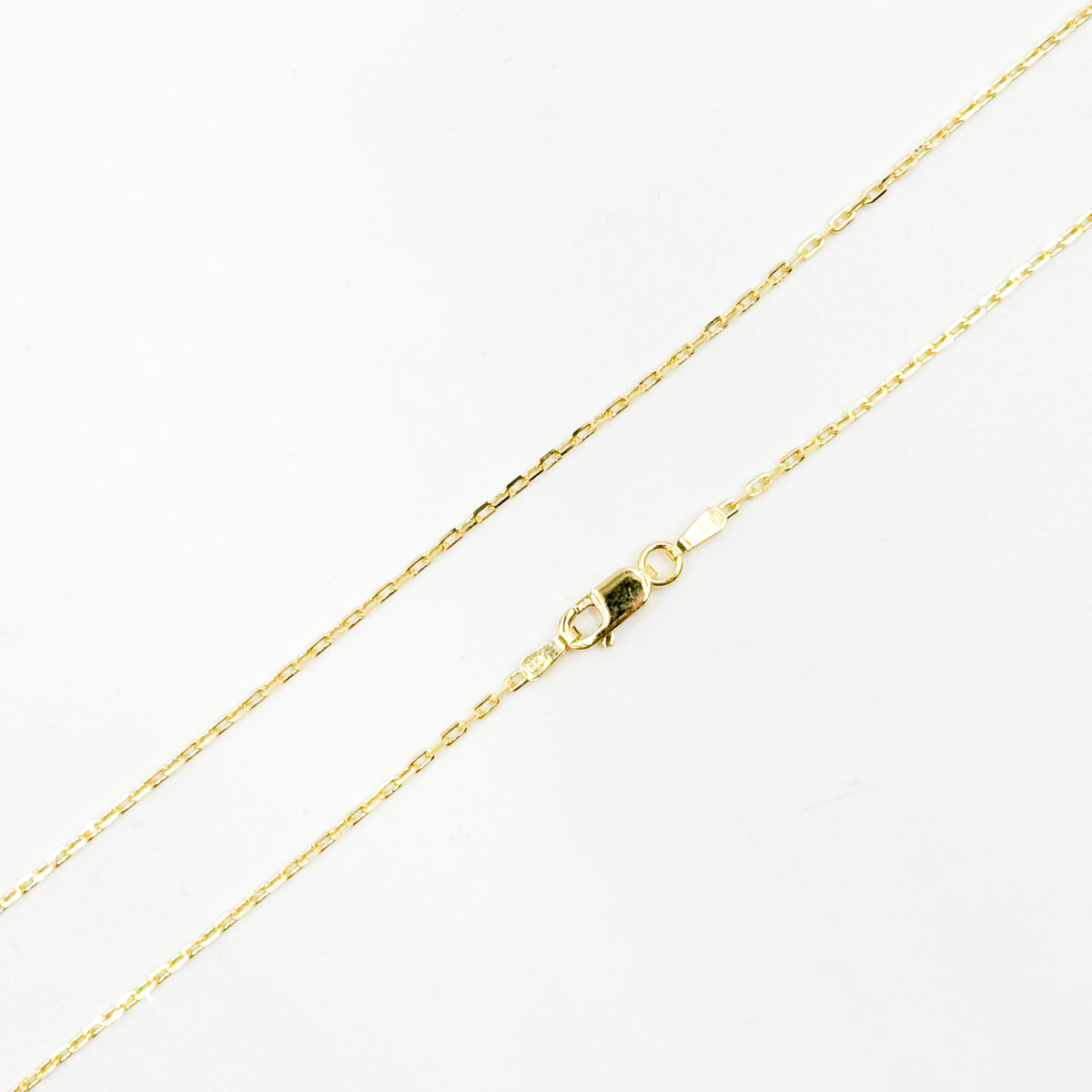 040FFCLT518K. 18K Solid Yellow Gold Cable Link Chain