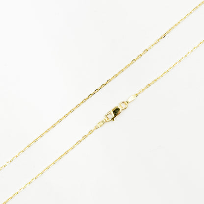 040FFCLT518K. 18K Solid Yellow Gold Cable Link Chain