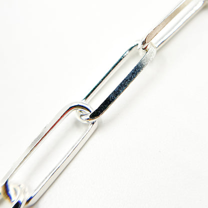 Sterling Silver Diamond Cut Paperclip Chain