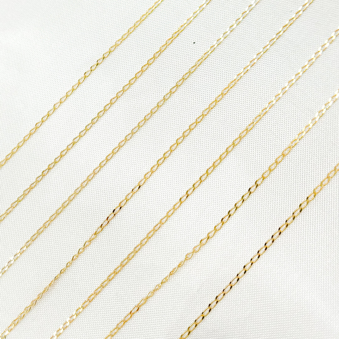 028GRT2byFt. 14K Solid Gold Long Curb Chain