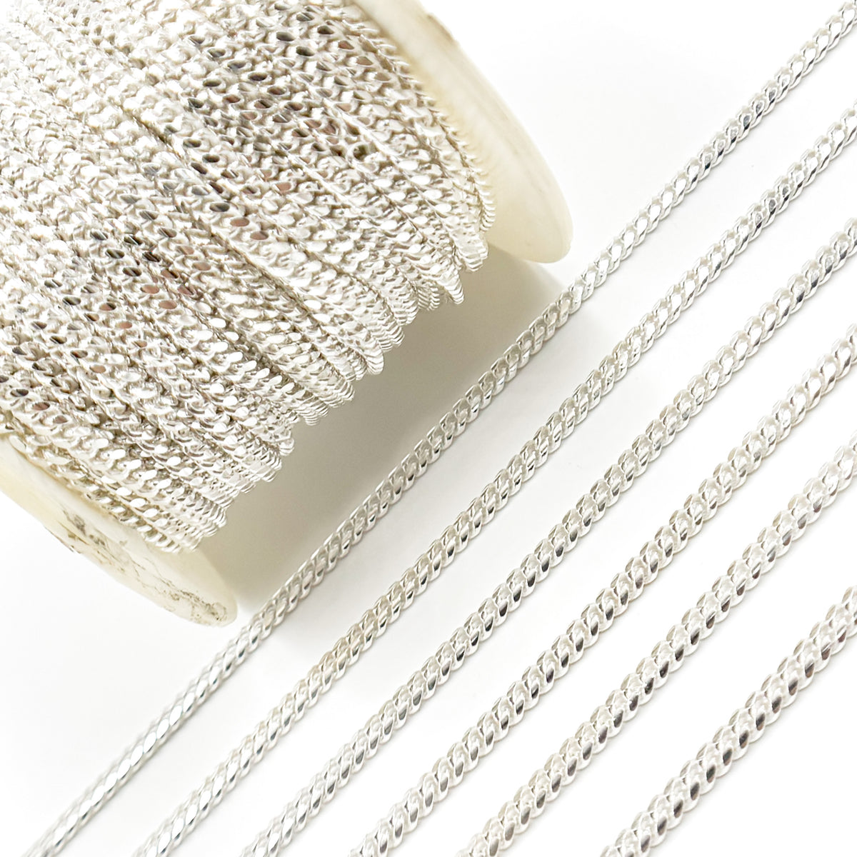 Sterling Silver Flat Curb Chain