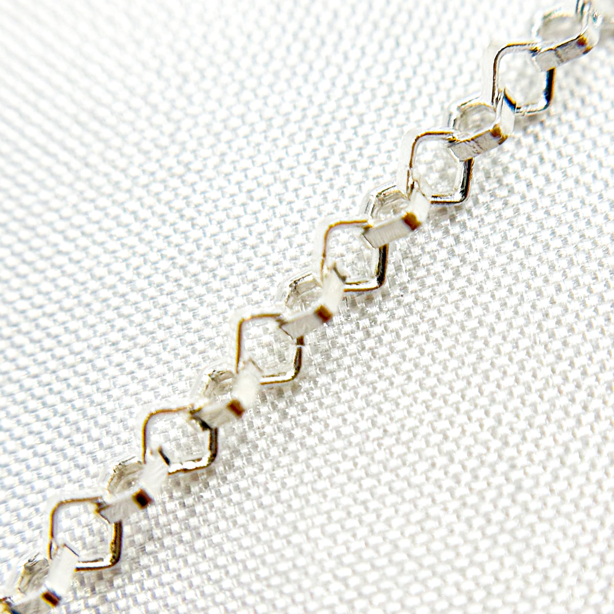 Sterling Silver Diamond Shape Link Chain