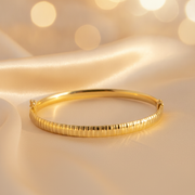 Bangle20. 14K Solid Gold Matte Textured Bangle