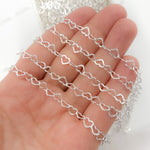 Load image into Gallery viewer, Y113DSS. Sterling Silver Open Textured Heart Chain
