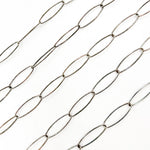 Load image into Gallery viewer, 700OX. Oxidized Sterling Silver Smooth Marquis Shape Link Chain
