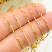 Gold Plated 925 Sterling Silver Cube Link Chain