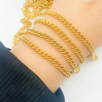Load image into Gallery viewer, Y2GP. Gold Plated 925 Sterling Silver Hollow Round Curb Chain
