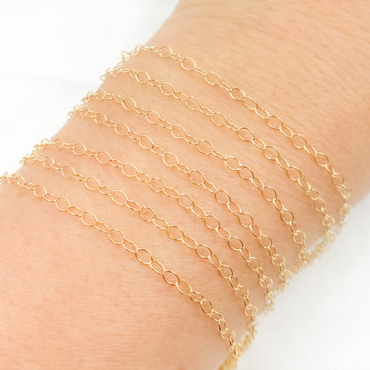14K Gold Filled Smooth Cable Chain