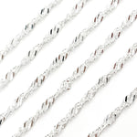 Load image into Gallery viewer,  Sterling Silver Singapore Link Chain
