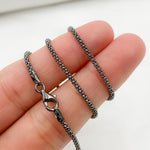 Load image into Gallery viewer, PC180BR. Black Rhodium Sterling Silver Popcorn Finished Necklace
