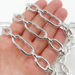 Load image into Gallery viewer, Sterling Silver Smooth Long and Short Link Chain