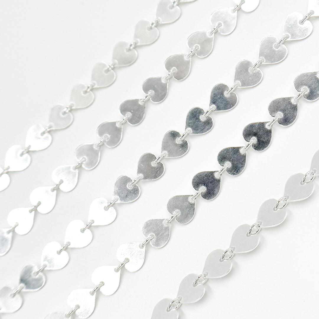 V131SS. Sterling Silver Heart Link Chain
