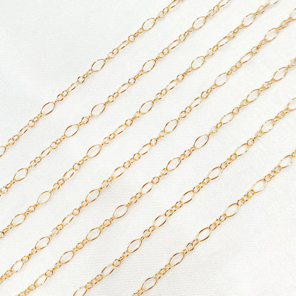 14K Gold Filled Long & Short Link Chain