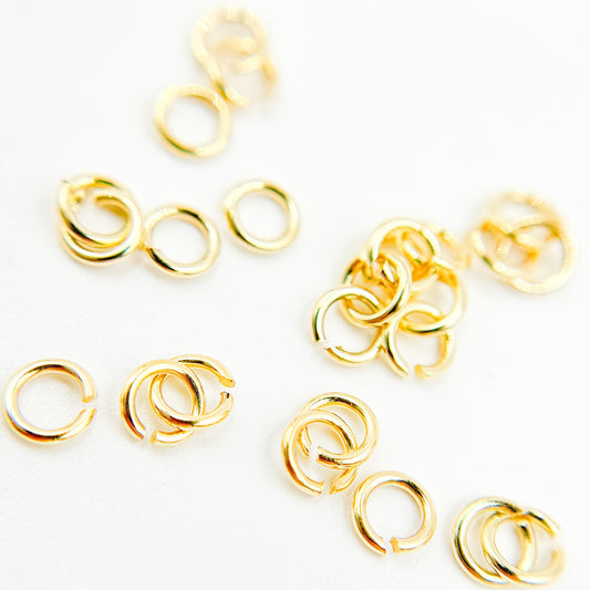 Gauge Gold Plated Sterling Silver Open Jump Ring