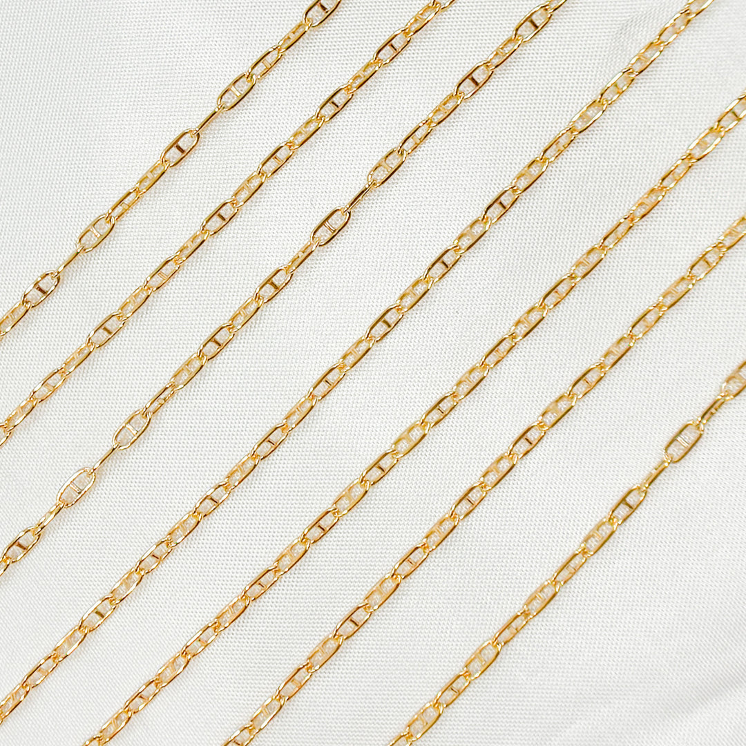 V246GF. 14K Gold Filled Smooth Marina Link Chain