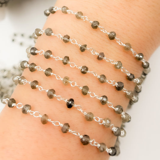 Andalusite Sterling Silver Wire Chain