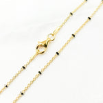 Load image into Gallery viewer, Z36GB2F. Gold Plated 925 Sterling Silver Satellite Cube Chain