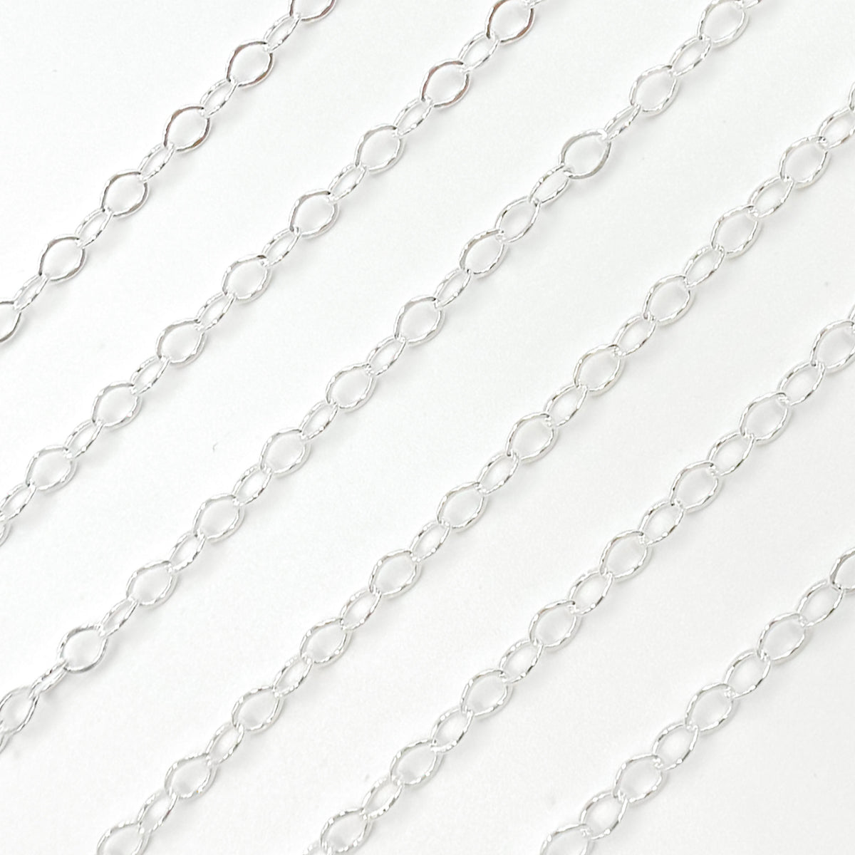 Sterling Silver Flat Cable Link Chain