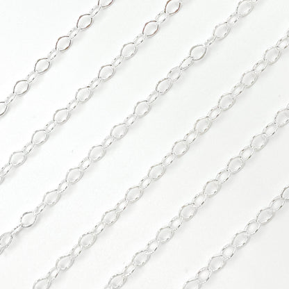 Sterling Silver Flat Cable Link Chain