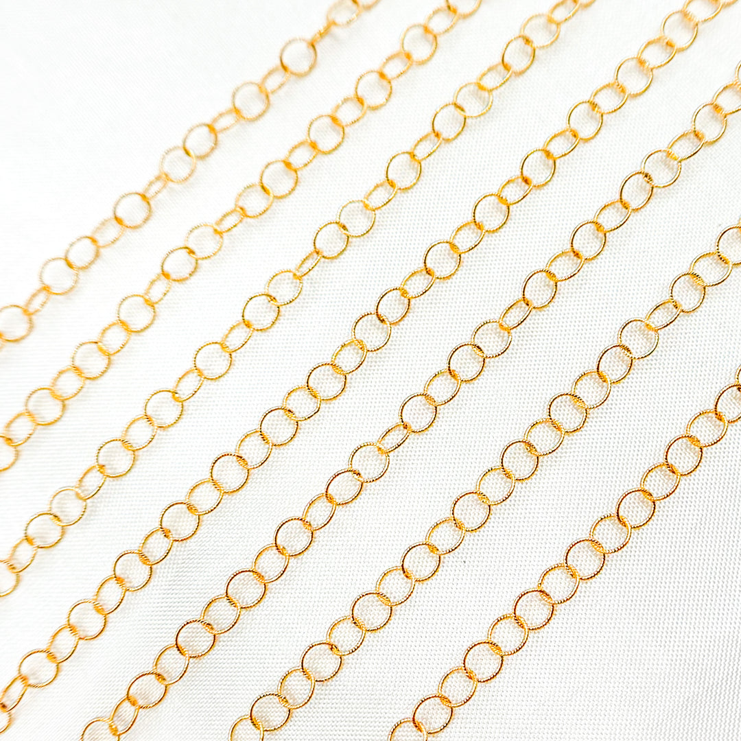 678TW. 14K Gold Filled Twisted Round Link Chain