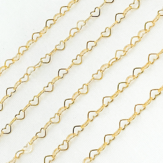 14K Gold Filled Heart Link Chain