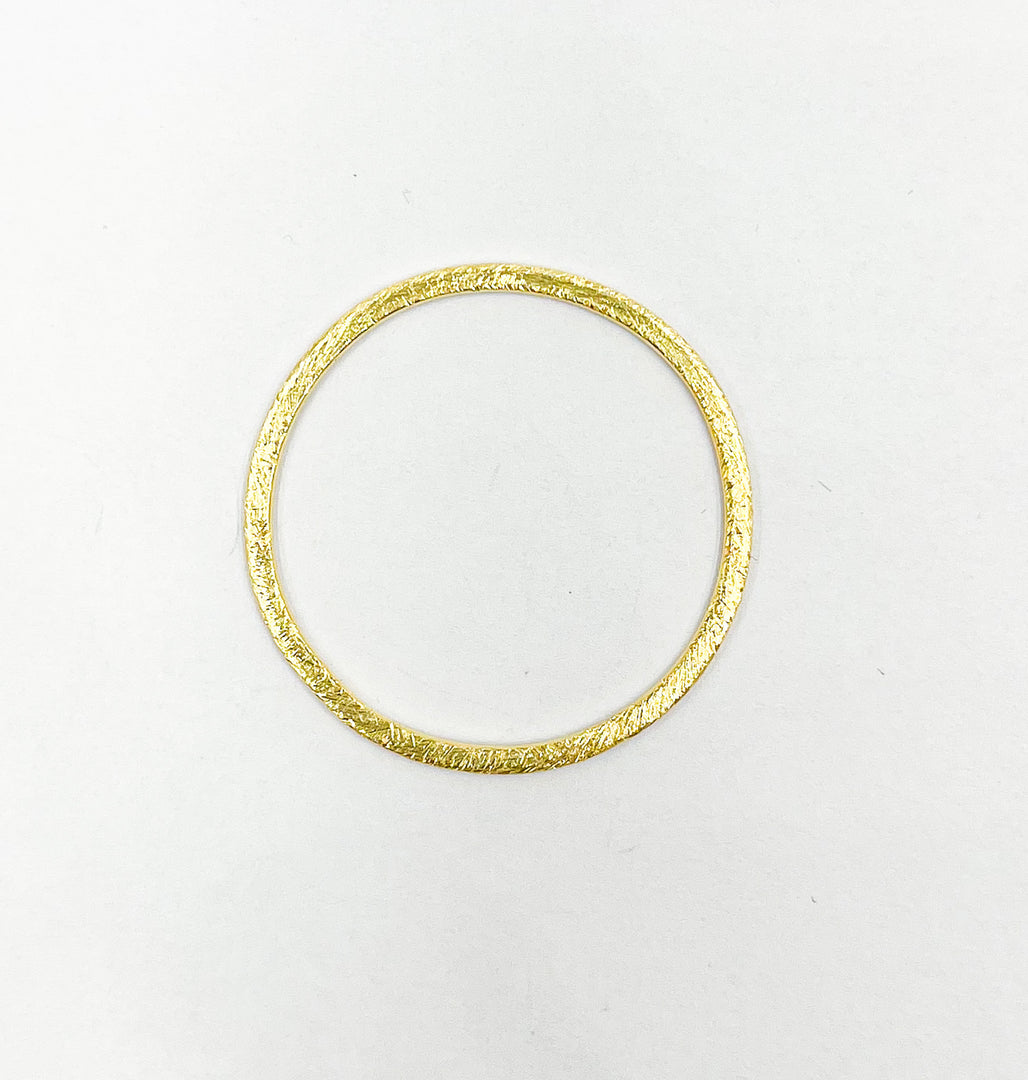 BS5-GP. Sterling Silver Gold Plated Circle Connector 30mm