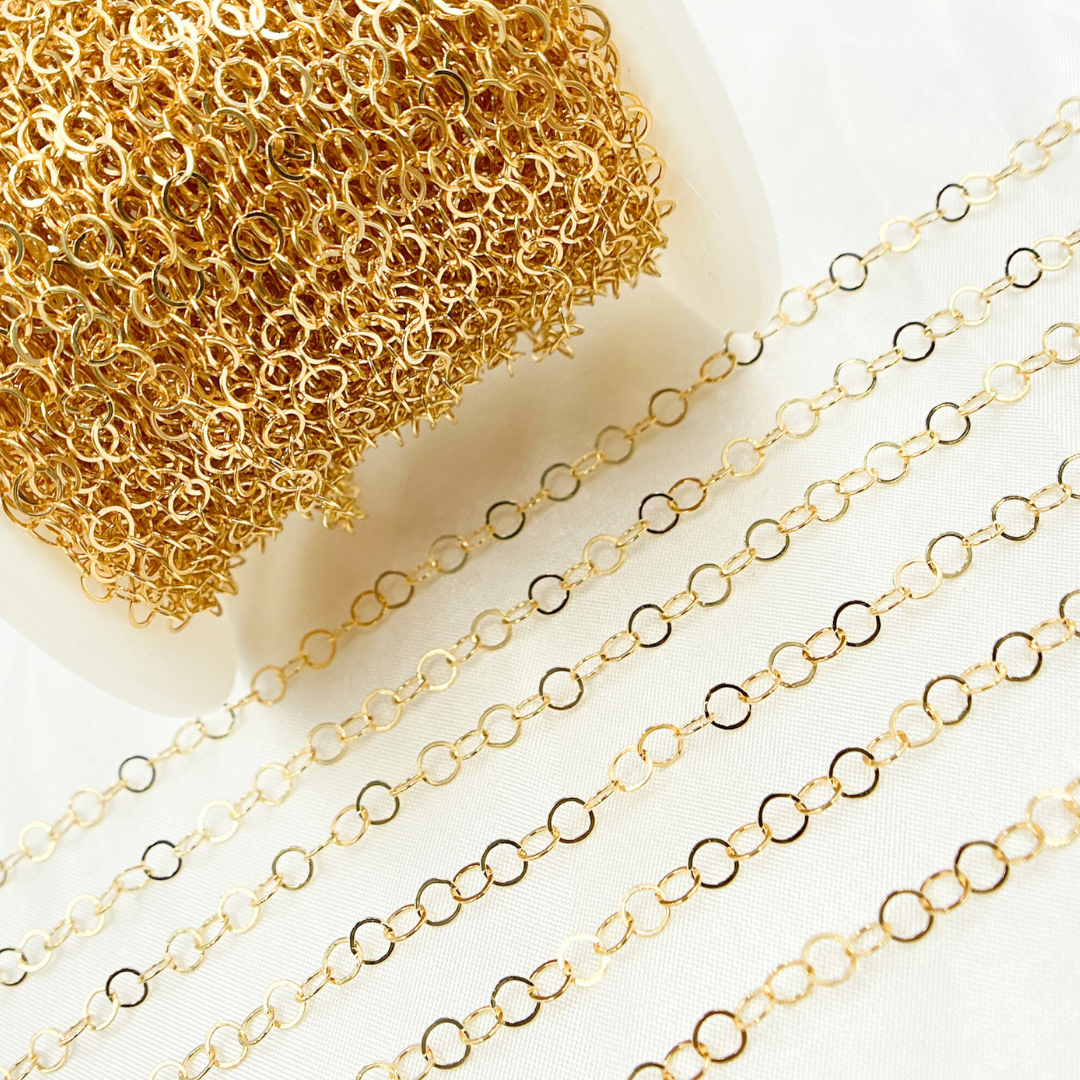 678FGF. 14K Gold Filled Flat Oval Link Chain