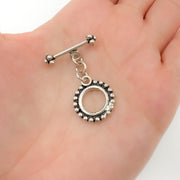 White Sterling Silver Toggle Clasp
