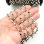 Load image into Gallery viewer, Y55OX. Oxidized 925 Sterling Silver Diamond Cut Paperclip Chain
