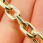 Load image into Gallery viewer, 605003G. 14K Yellow Hollow Gold Smooth Oval Link Chain
