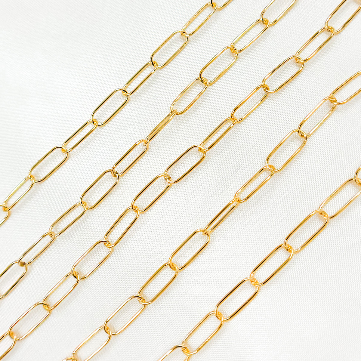 14K Gold-Filled Smooth Paperclip Chain