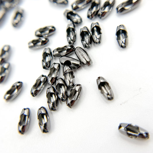 BRBC. Black Rhodium Sterling Silver Ball Chain Clasp