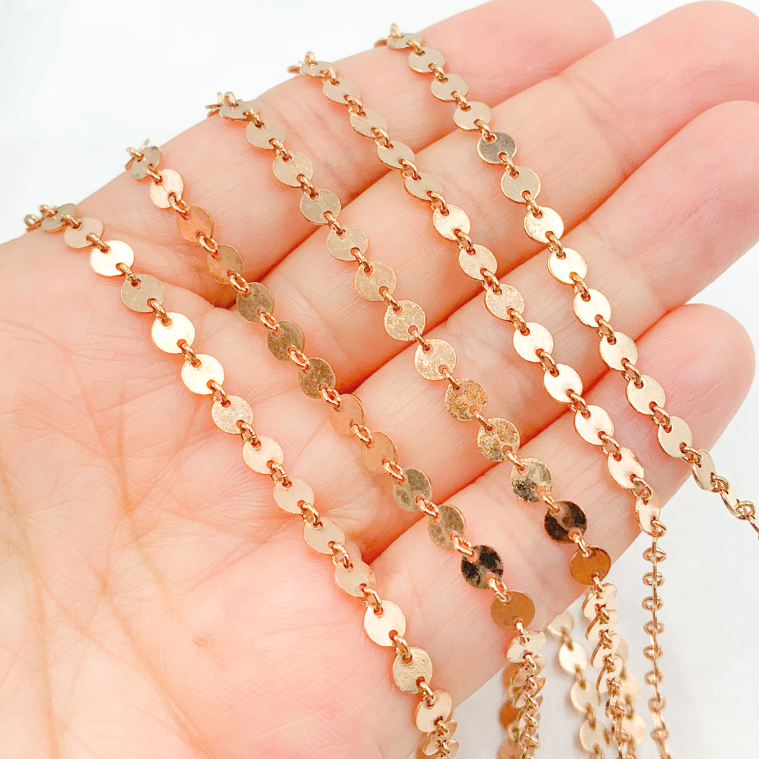Rose Gold Filled Disc Chain