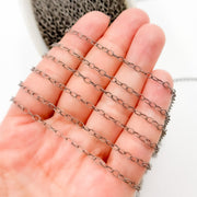 Oxidized Hammered Cable Chain