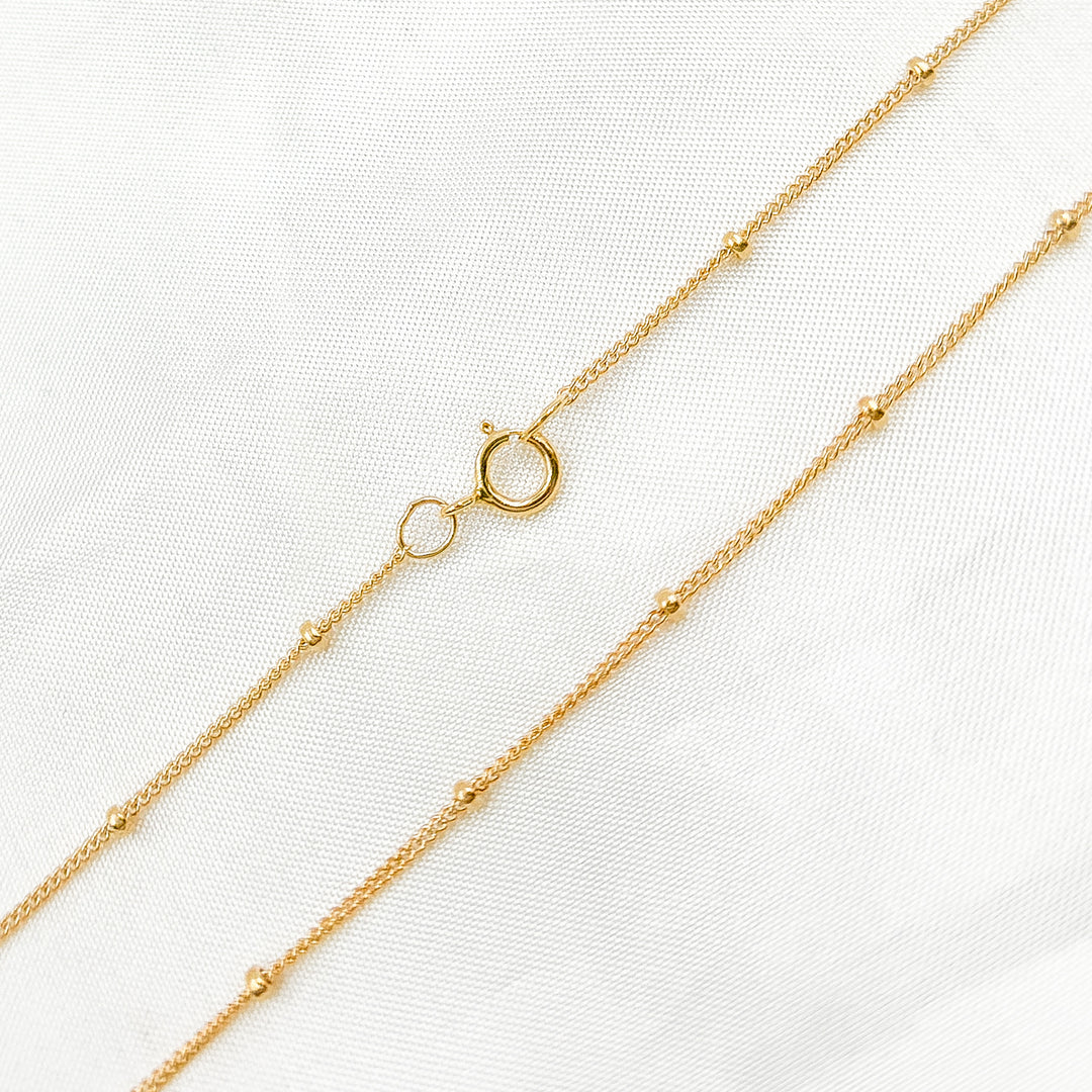 444Necklace. 14K Gold-Filled Satellite Ball Finished Necklace