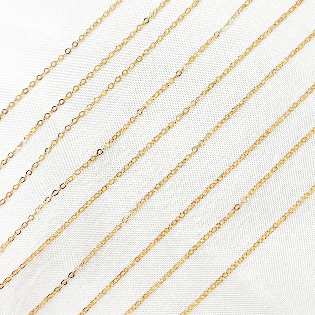 14K Gold-Filled Flat Cable Chain