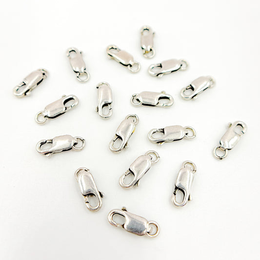 12MM Oxidized Sterling Silver Lobster Clasp