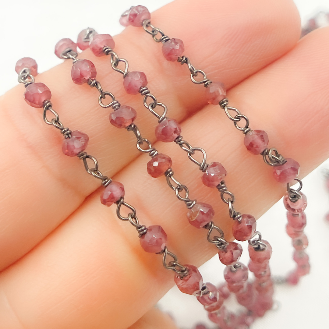 Garnet Oxidized Wire Chain. GAR1