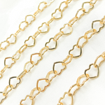 Load image into Gallery viewer, 1408FGF. Gold Filled Flat Heart Link Chain