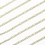 Load image into Gallery viewer, 2431CTT. Gold Filled and Sterling Silver Figaro Style Chain
